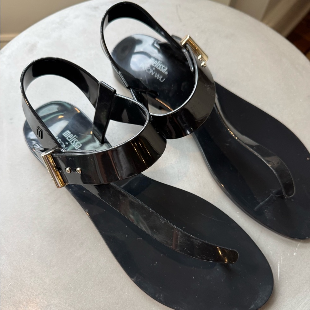 EUC Melissa Jason Wu Black Sandals 9